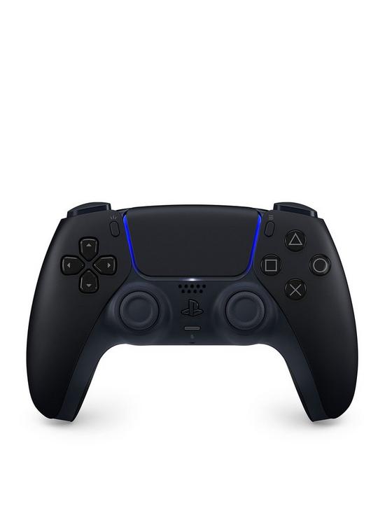 front image of playstation-5-dualsense-wireless-controller-midnight-black