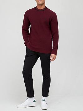 fred-perry-tipped-wool-mix-jumper-burgundy