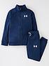  image of under-armour-childrens-knit-tracksuit-navy-white