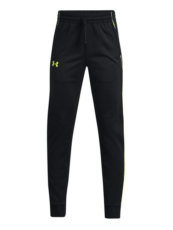 front image of under-armour-pennant-20-track-pants-blackyellow