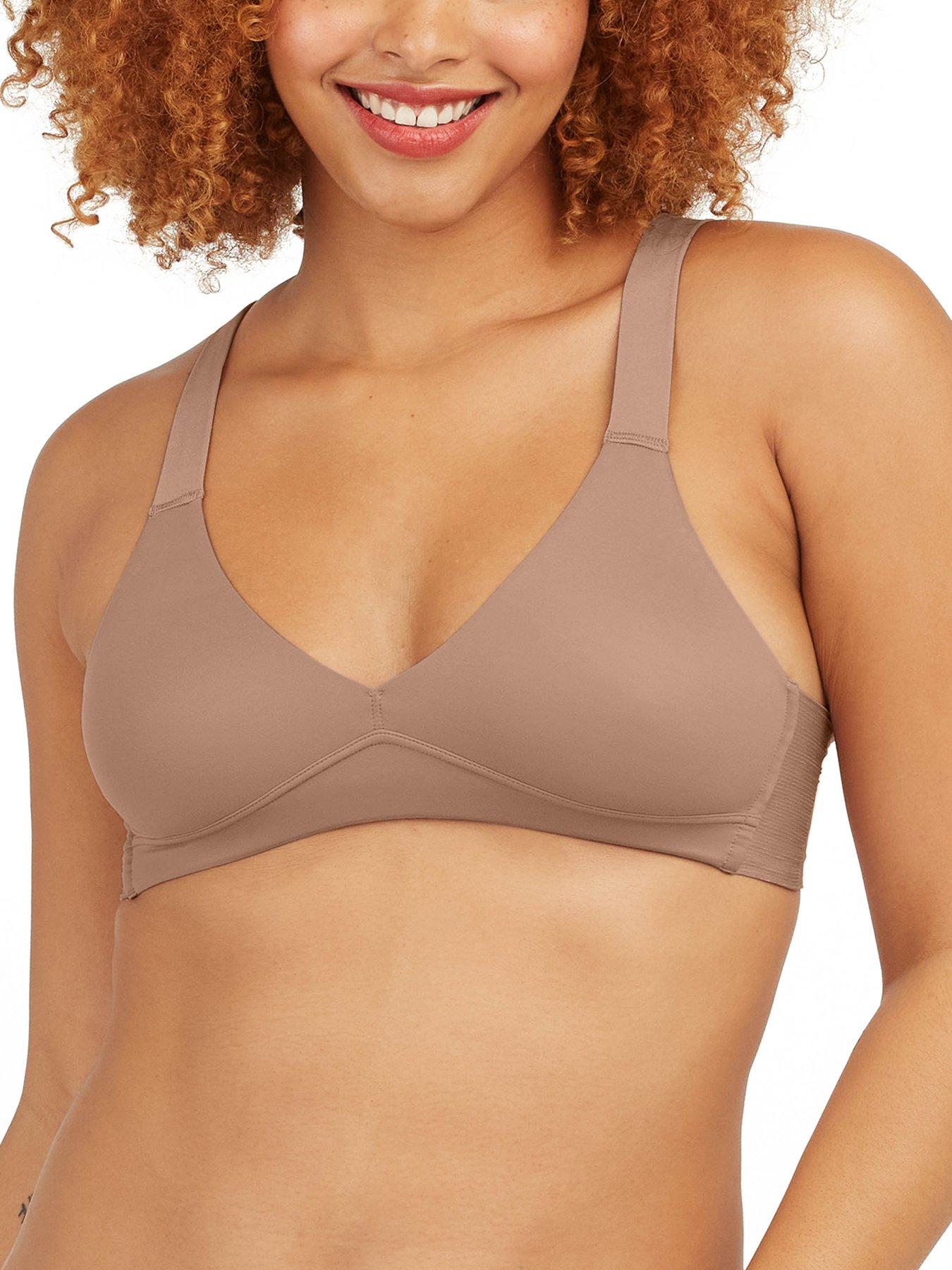 Figleaves Fuller Bust Smoothing Non Wired Plunge Bra In Café-brown