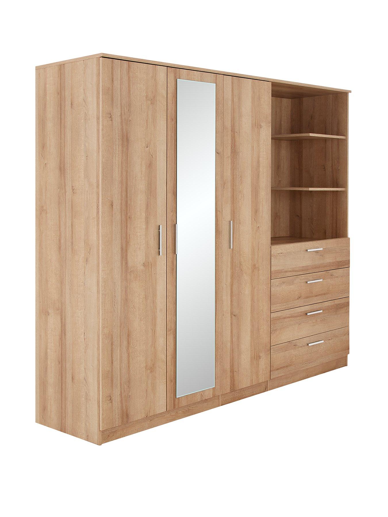 3 door deals 4 drawer wardrobe