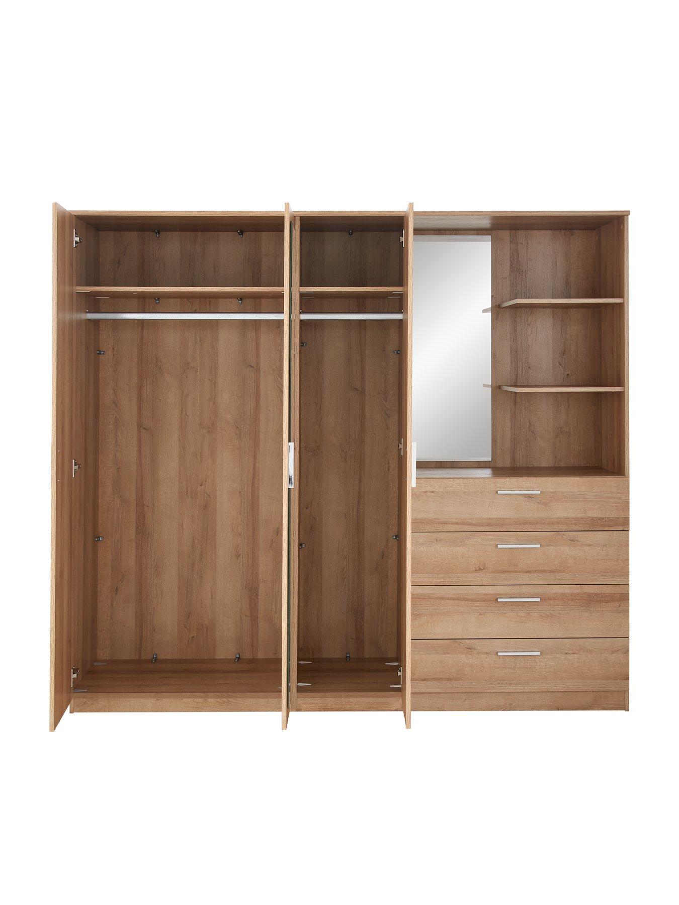 Image 4 of 7 of Very Home Panama 3 Door, 4 Drawer Combi Wardrobe&nbsp;- FSC&reg; Certified
