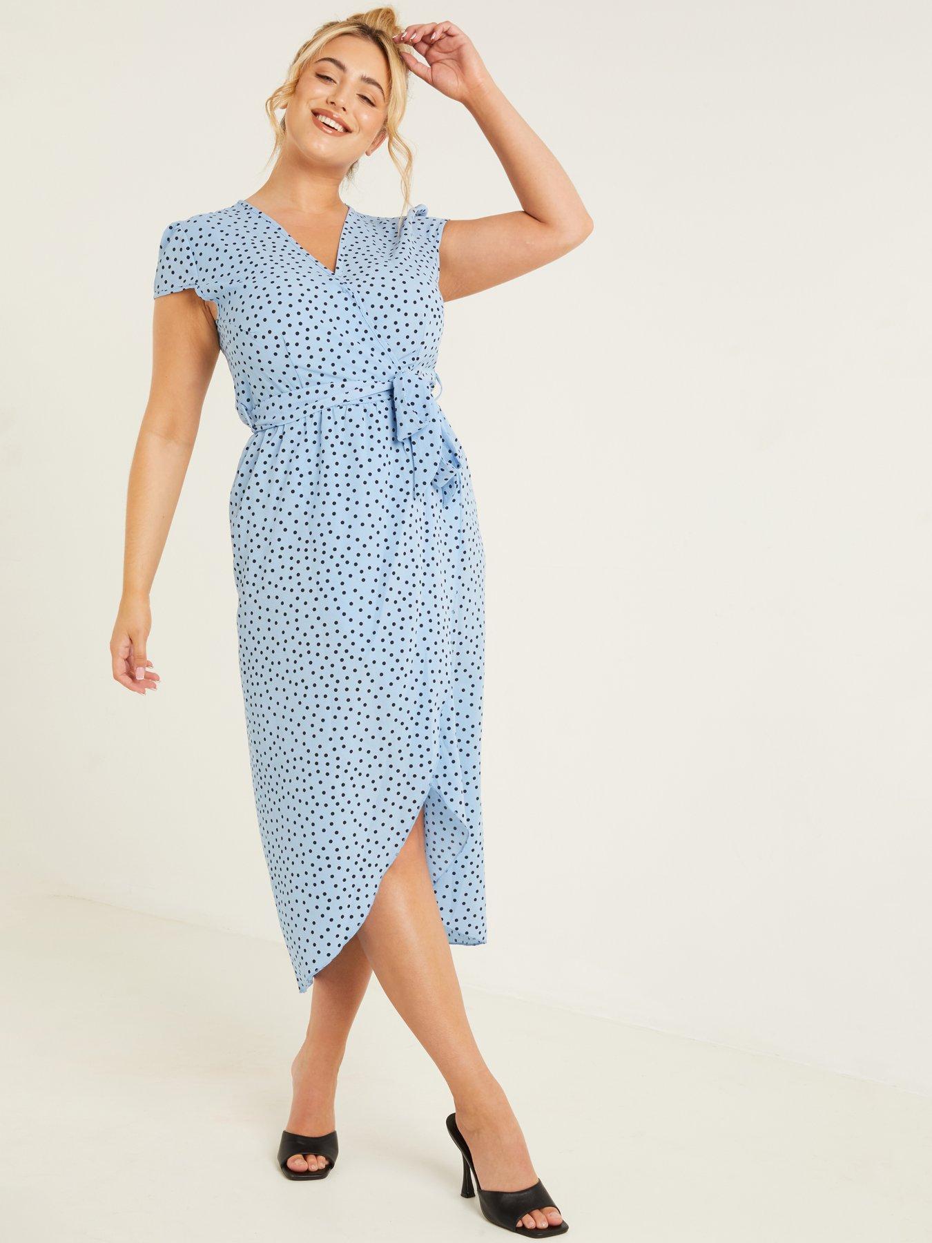 pale blue spotty dress