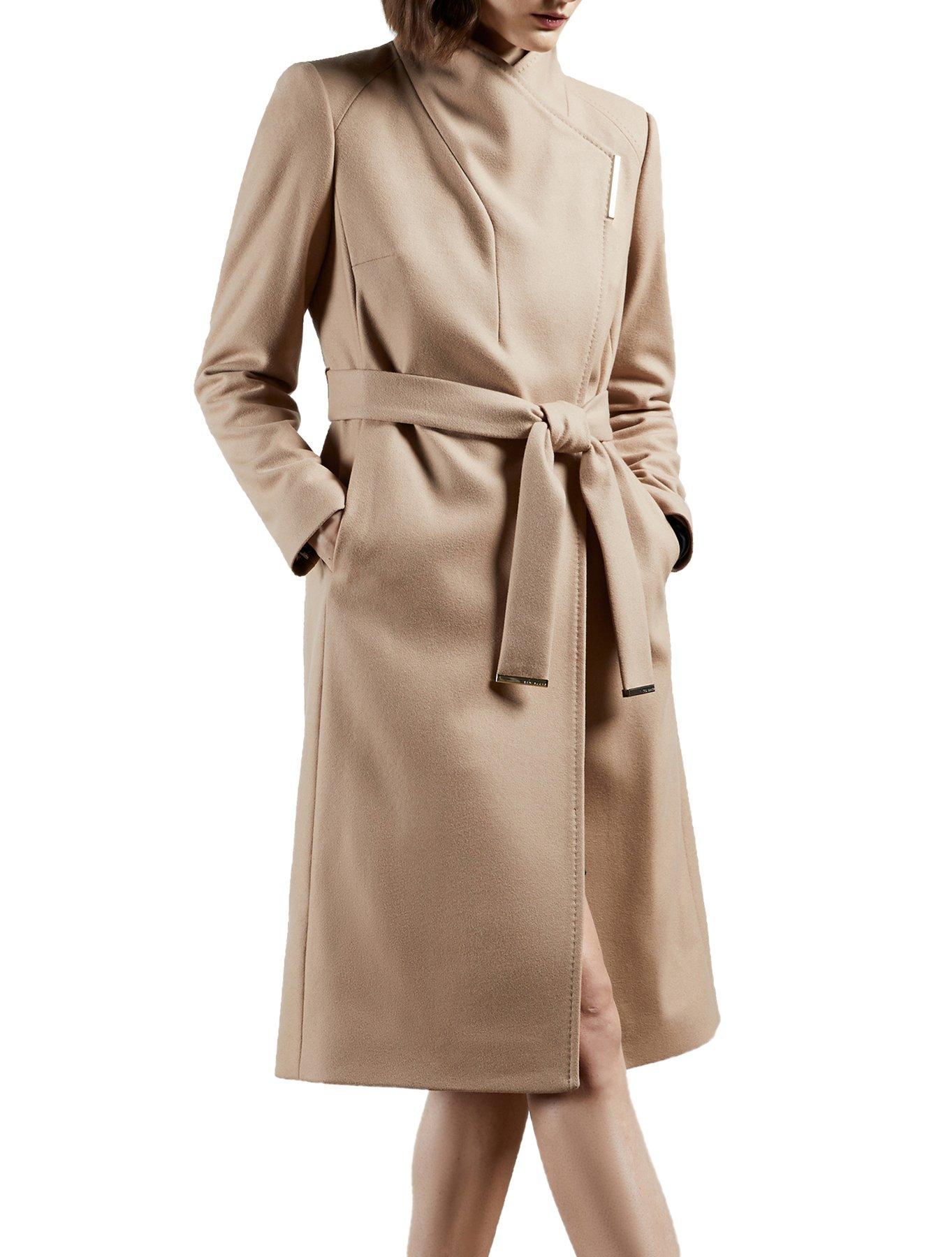 Midi wool sales wrap coat