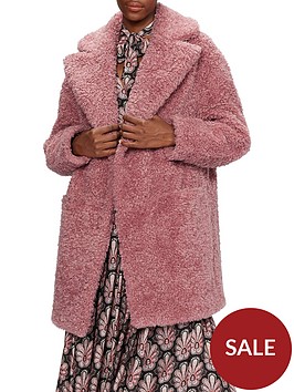 ted-baker-kayyti-faux-fur-cocoon-coat-with-wide-collar-pink