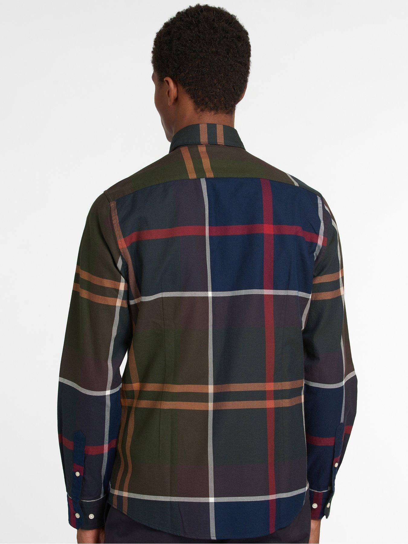  image of barbour-dunoon-tailored-shirt-green