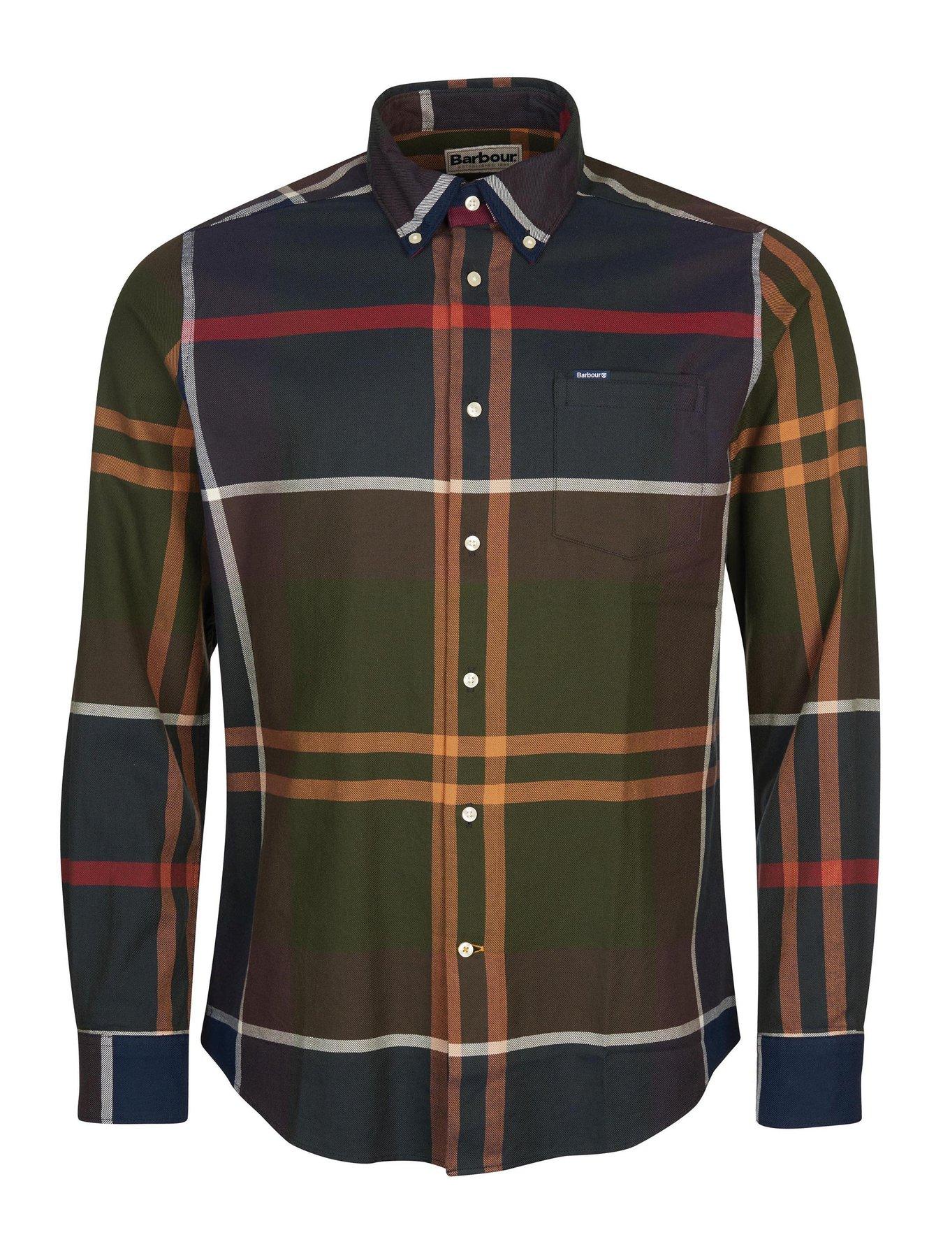  image of barbour-dunoon-tailored-shirt-green