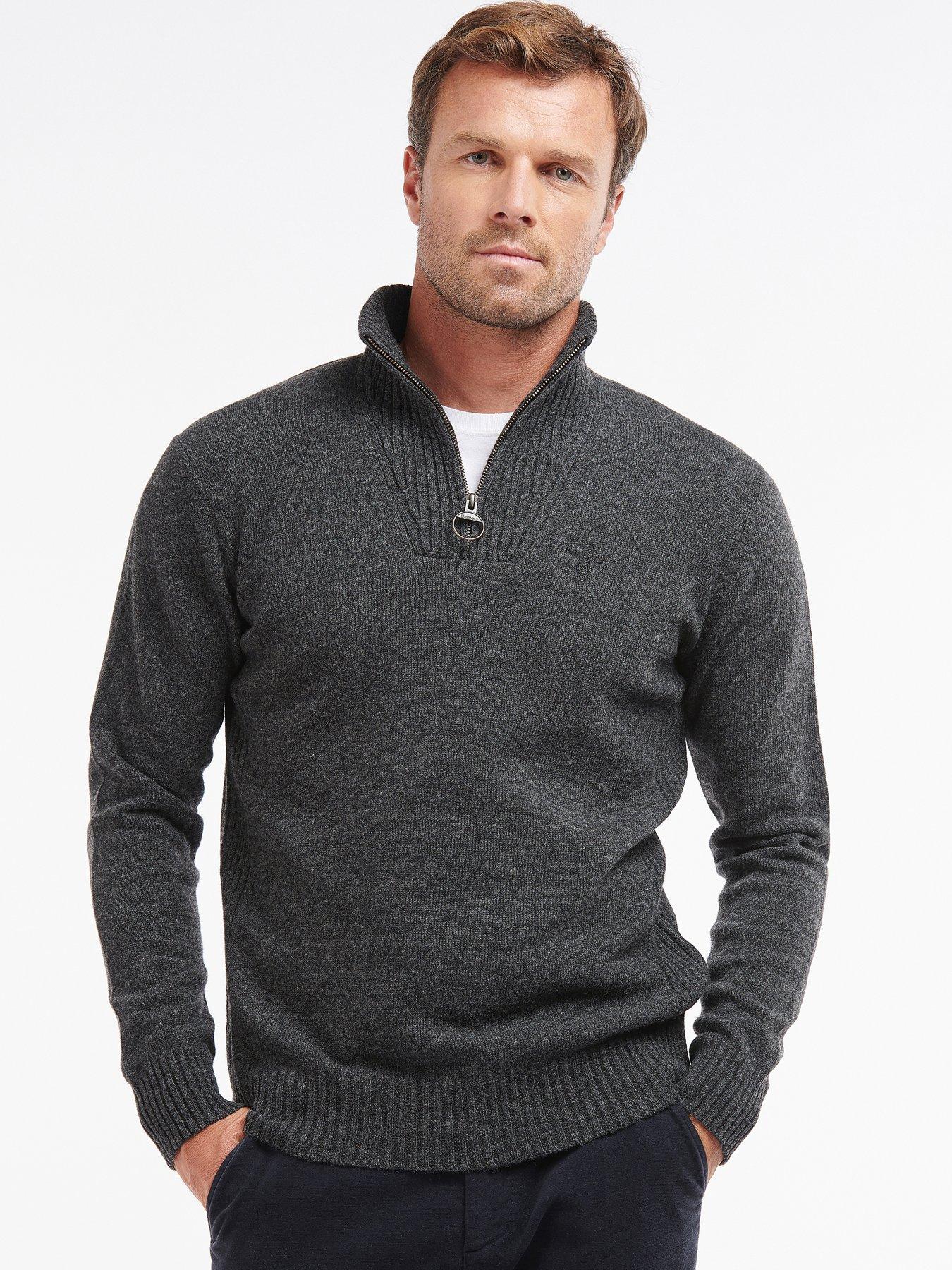 barbour-essential-lambswool-half-zip-charcoal