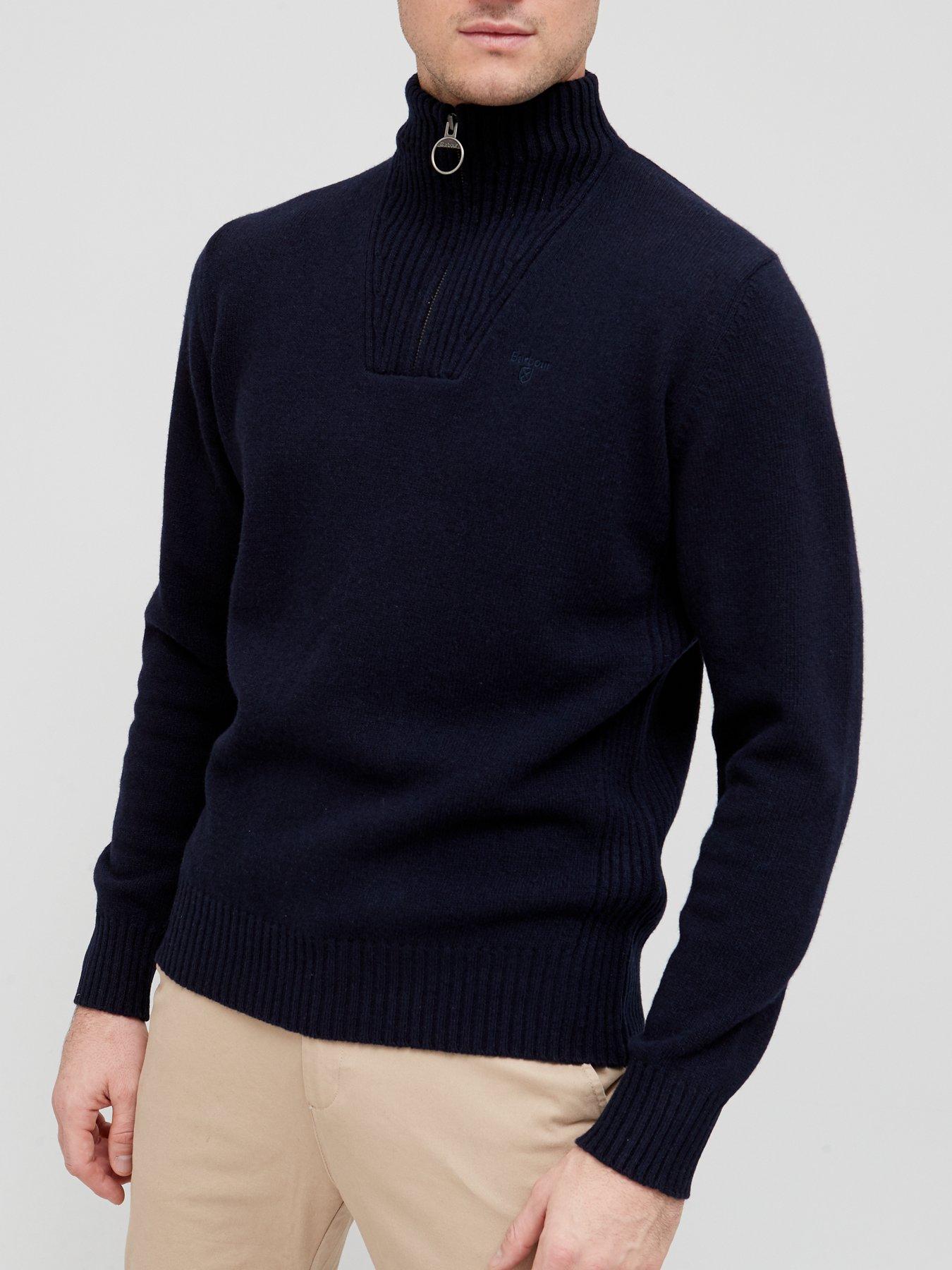 barbour-essential-lambswool-half-zip-navy