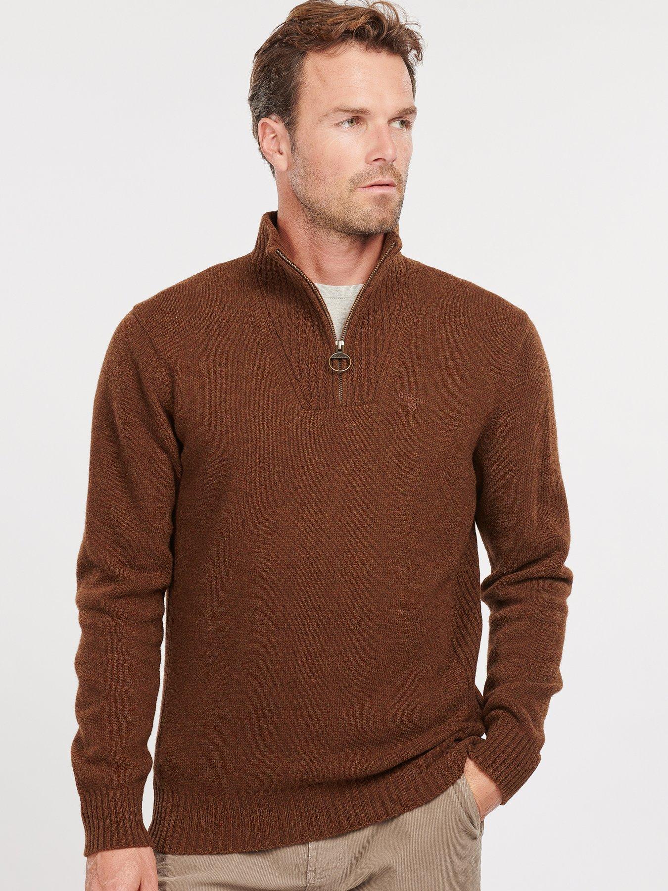 undefined Essential Lambswool Half Zip - Sand