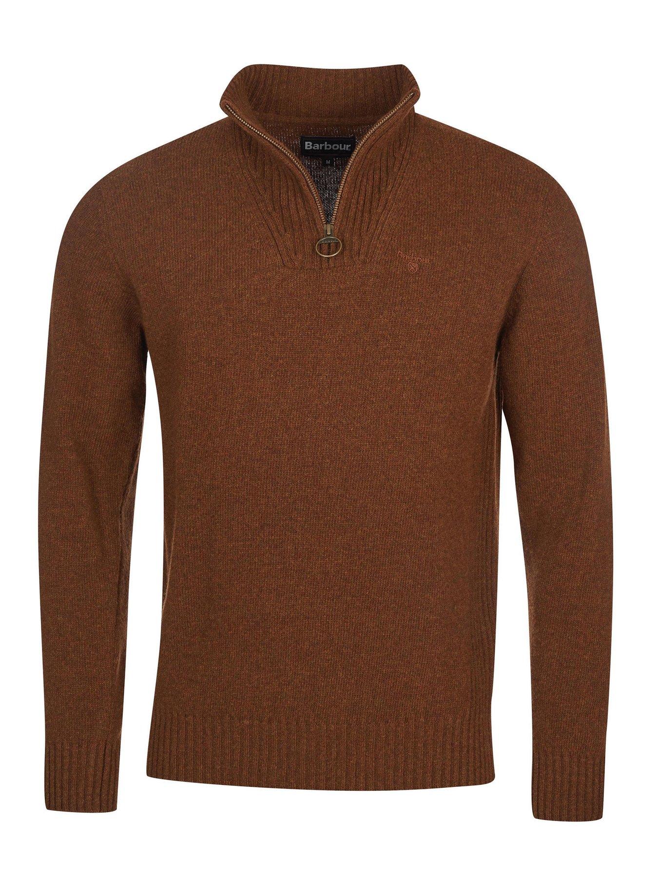 Image 4 of 4 of Barbour Essential Lambswool Half Zip - Sand