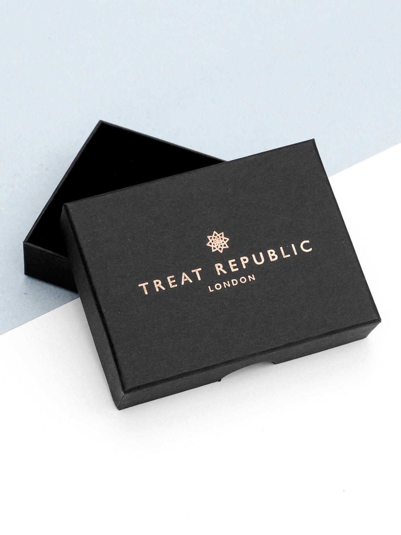 image of treat-republic-personalised-mens-solid-bar-necklace-brushed-gunmetal-serif