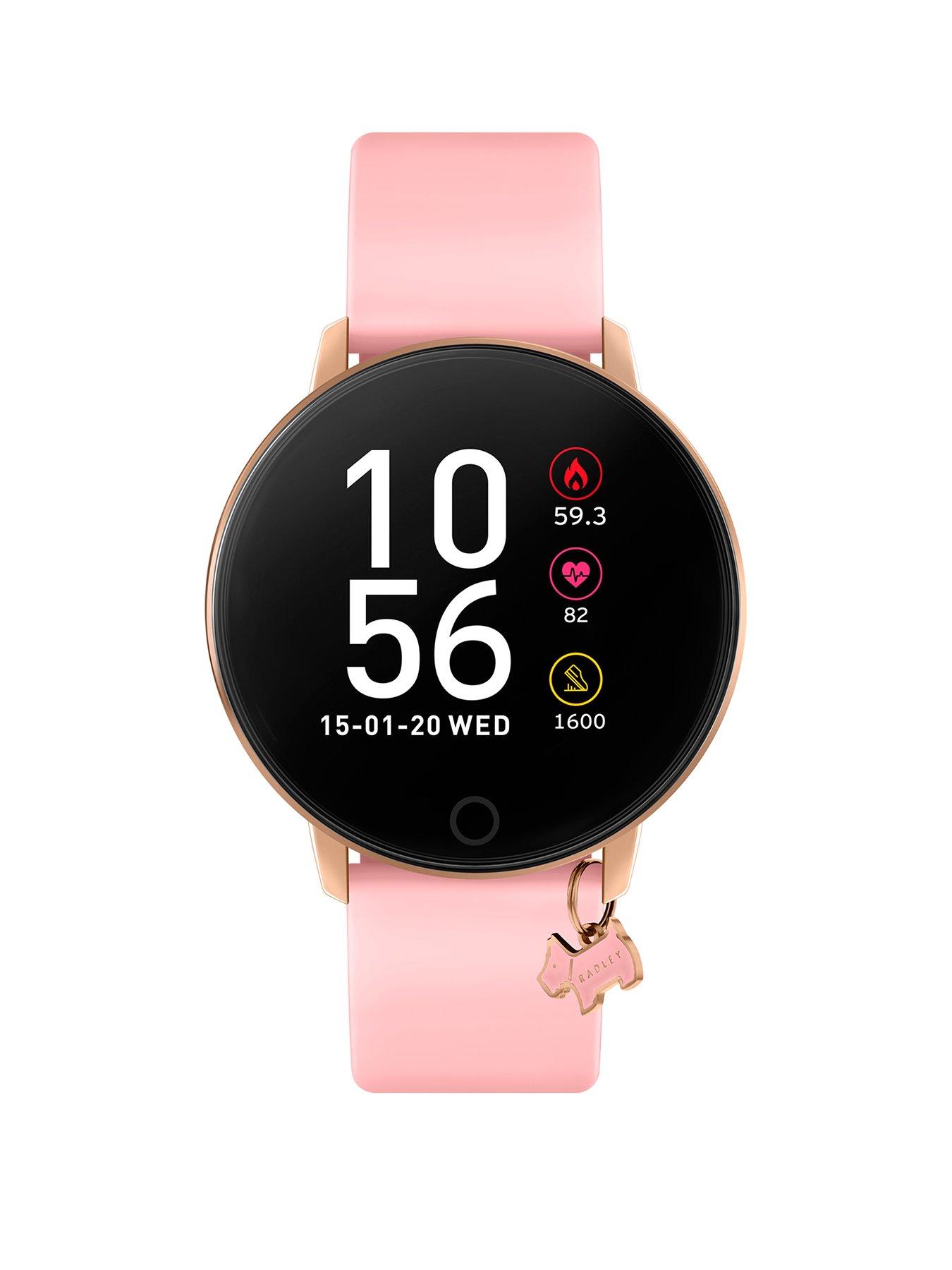 Ladies pink deals smart watch