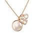  image of treat-republic-initial-necklace-with-mother-of-pearl-and-crystal-rose-gold