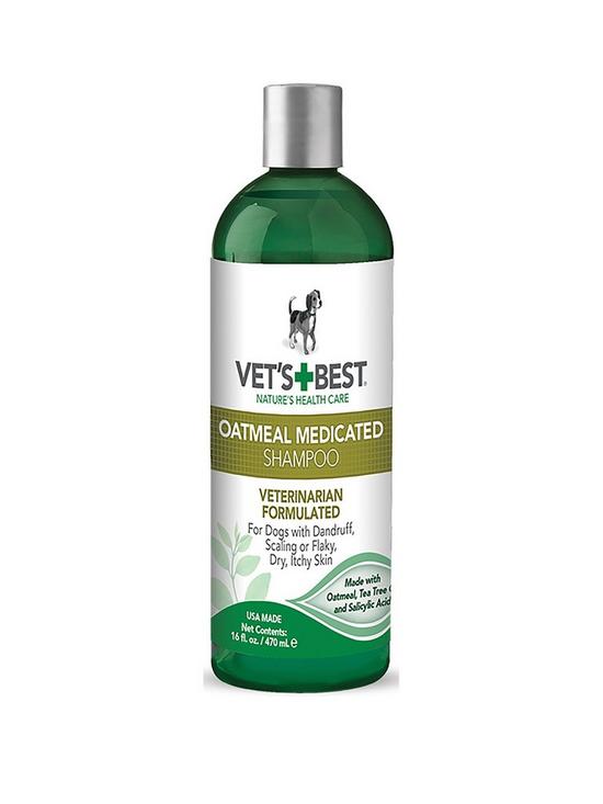 front image of rosewood-vets-best-pet-oatmeal-medicated-shampoo-470ml