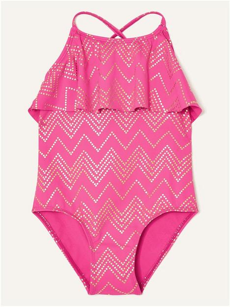 monsoon-girls-chevron-frill-swimsuit-bright-pink