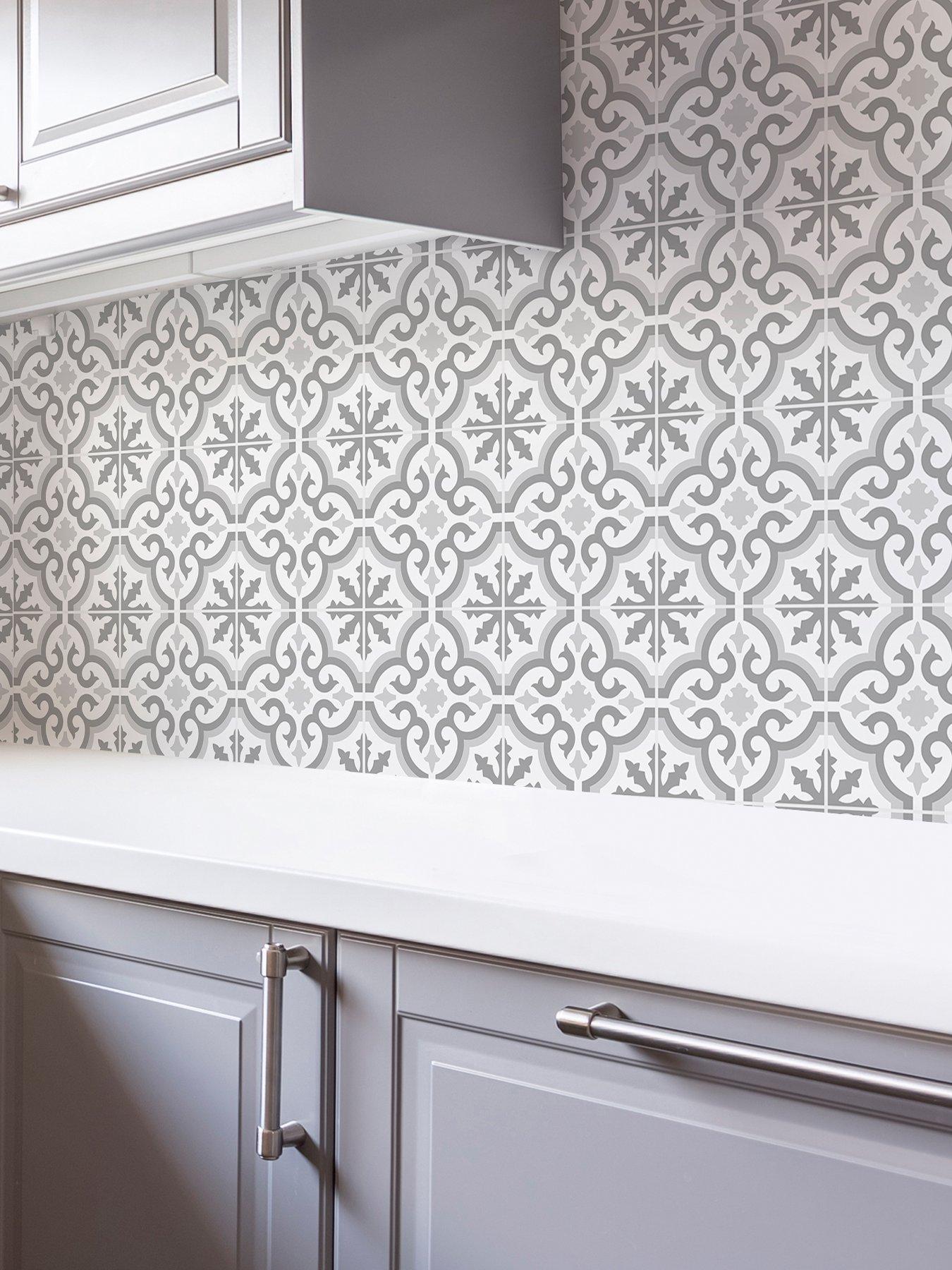 undefined Grecian Anti-Bacterial Grey Wallpaper