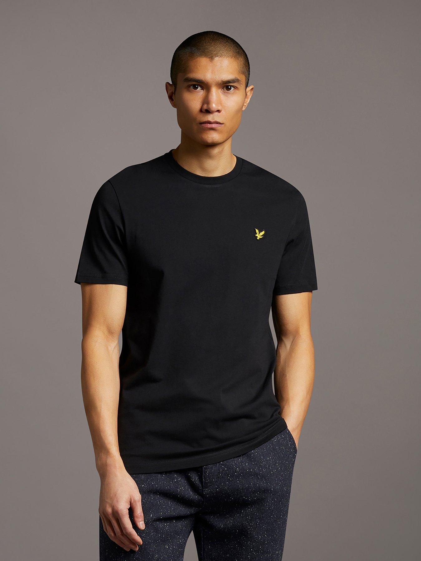 undefined Regular Fit Plain T-Shirt - Black