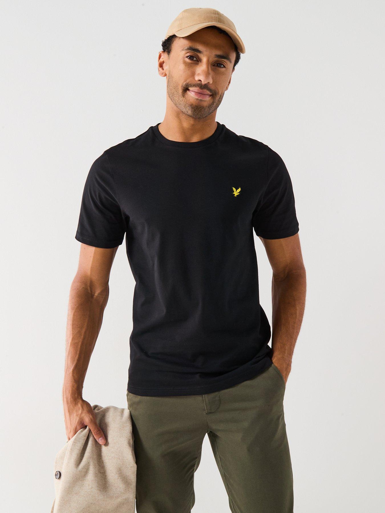 undefined Regular Fit Plain T-Shirt - Black