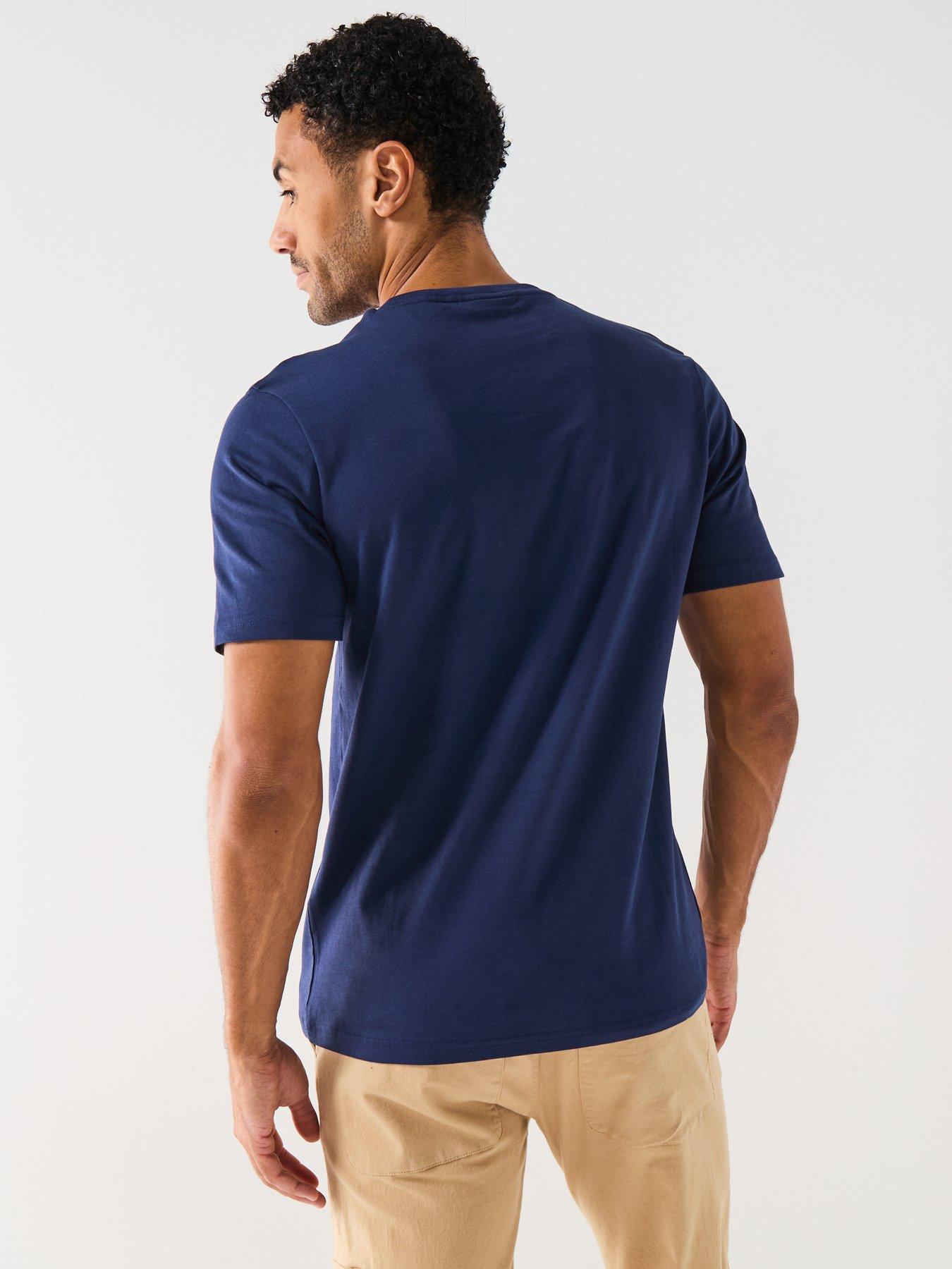 Image 2 of 5 of Lyle & Scott Regular Fit Plain T-Shirt - Navy