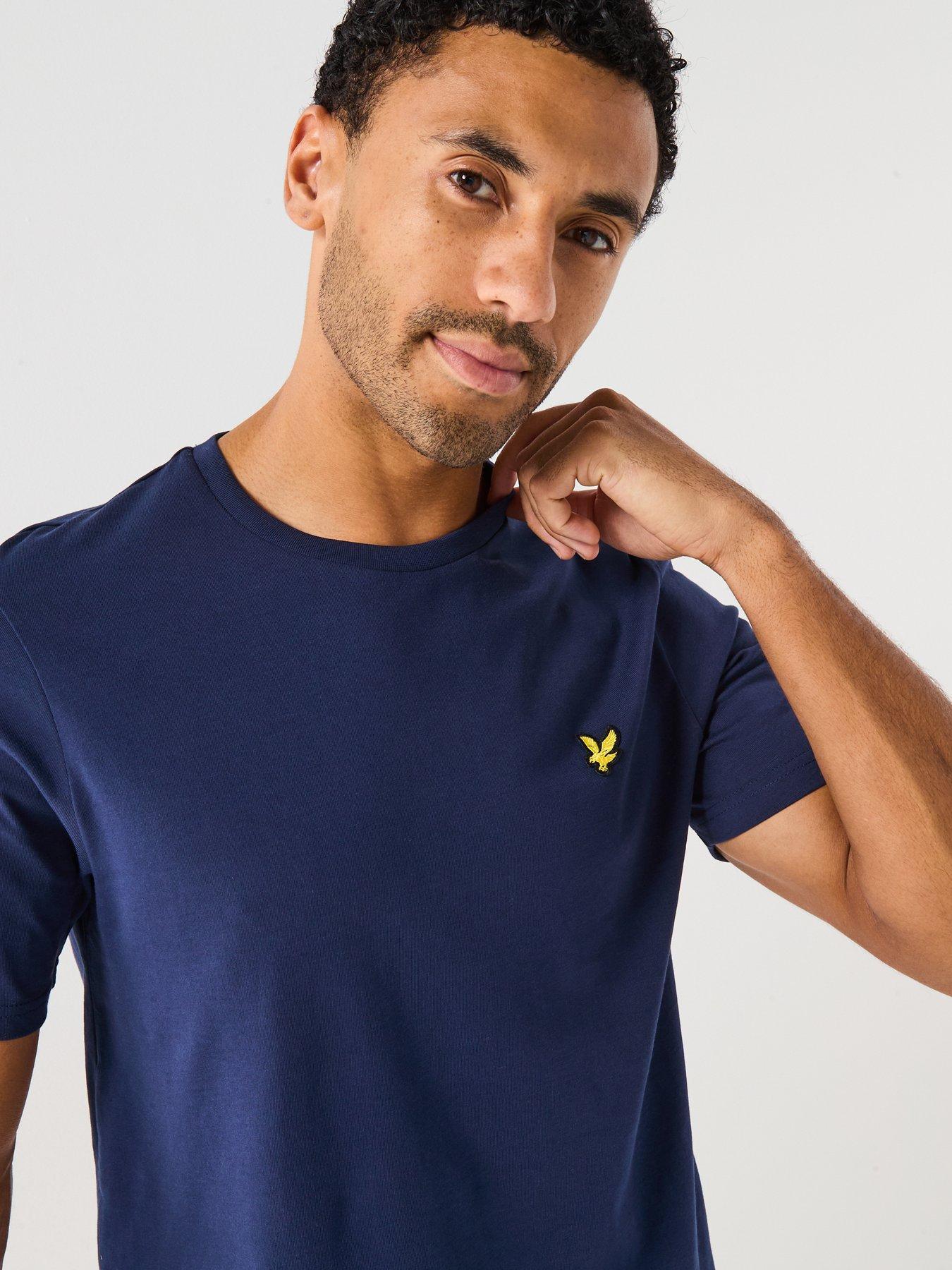 Image 4 of 5 of Lyle & Scott Regular Fit Plain T-Shirt - Navy