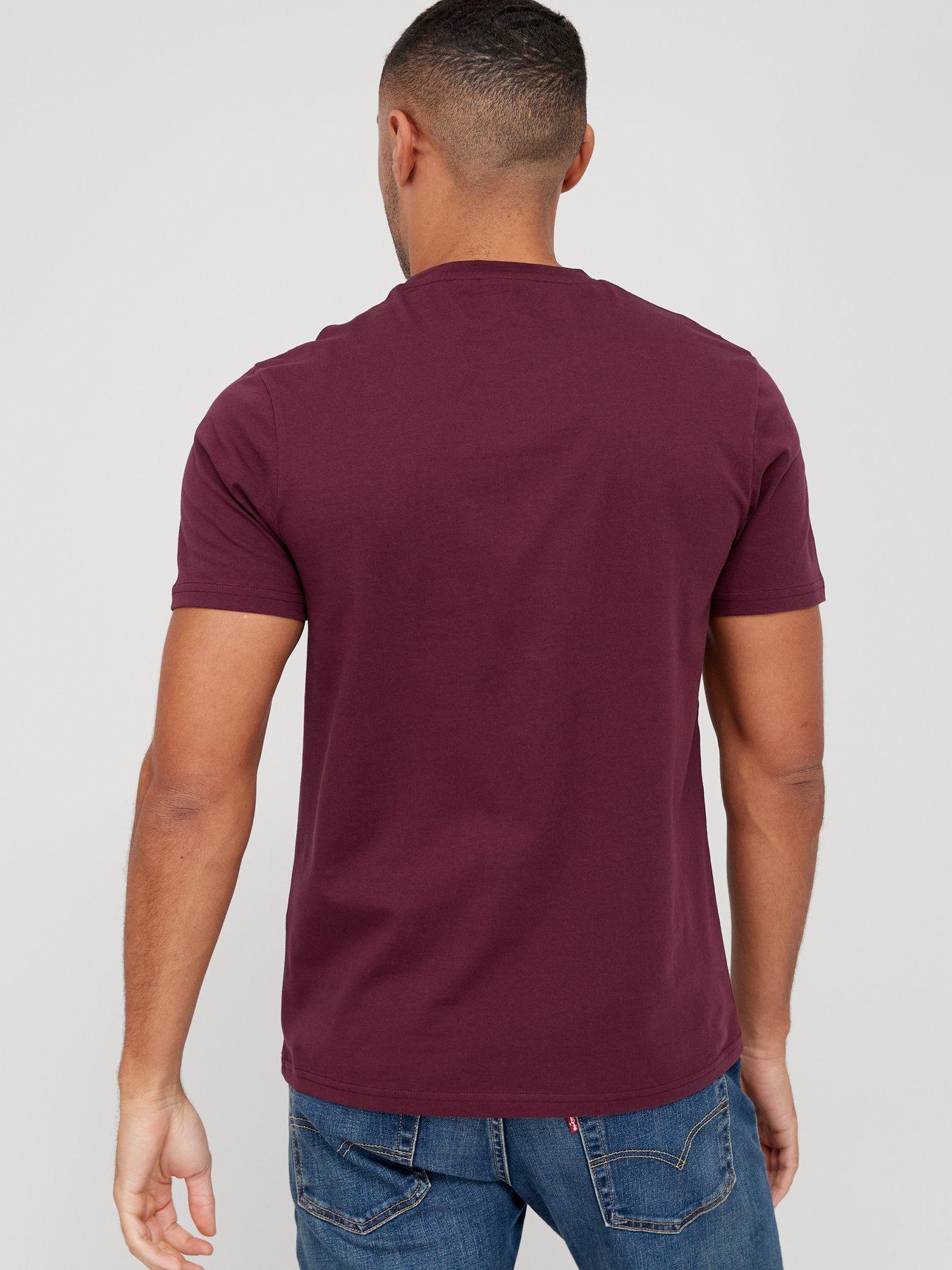 Image 2 of 4 of Lyle & Scott Regular Fit Plain T-Shirt - Dark Red