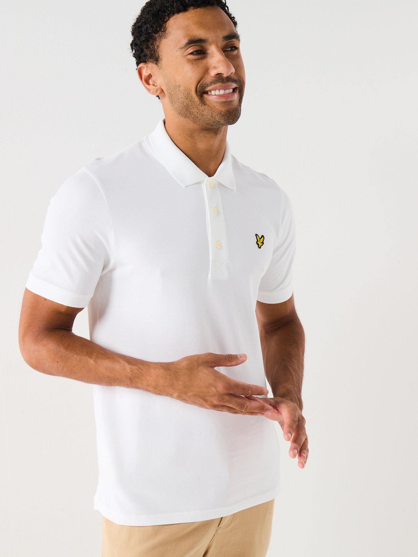 Image 1 of 5 of Lyle & Scott Plain Polo Shirt - White