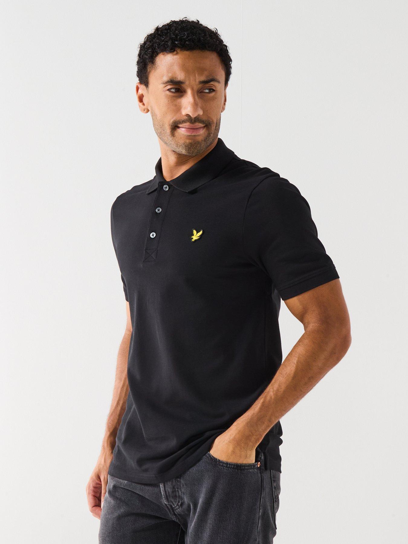 Image 1 of 5 of Lyle & Scott Plain Polo Shirt - Black