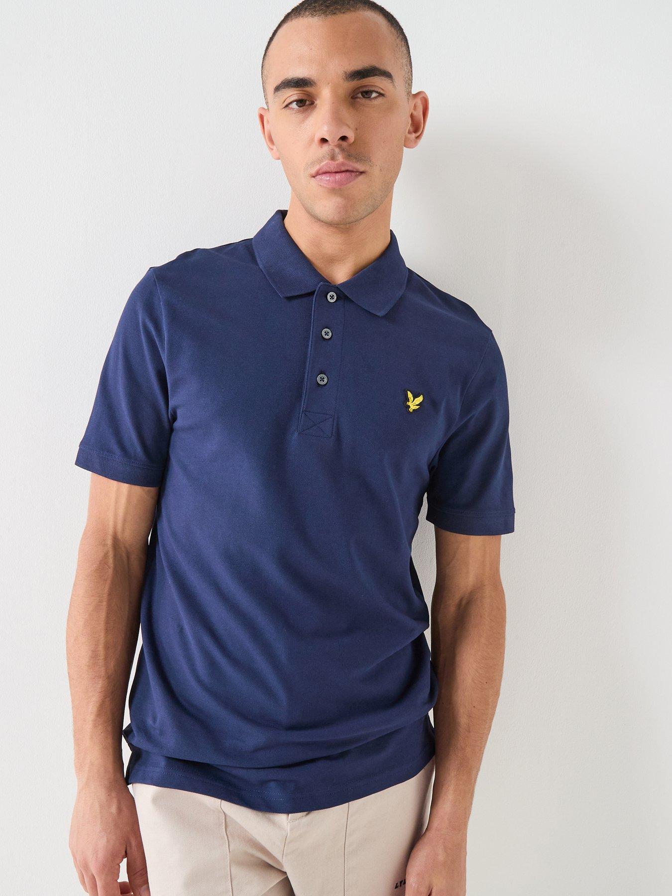 Image 1 of 4 of Lyle & Scott Plain Polo Shirt - Navy