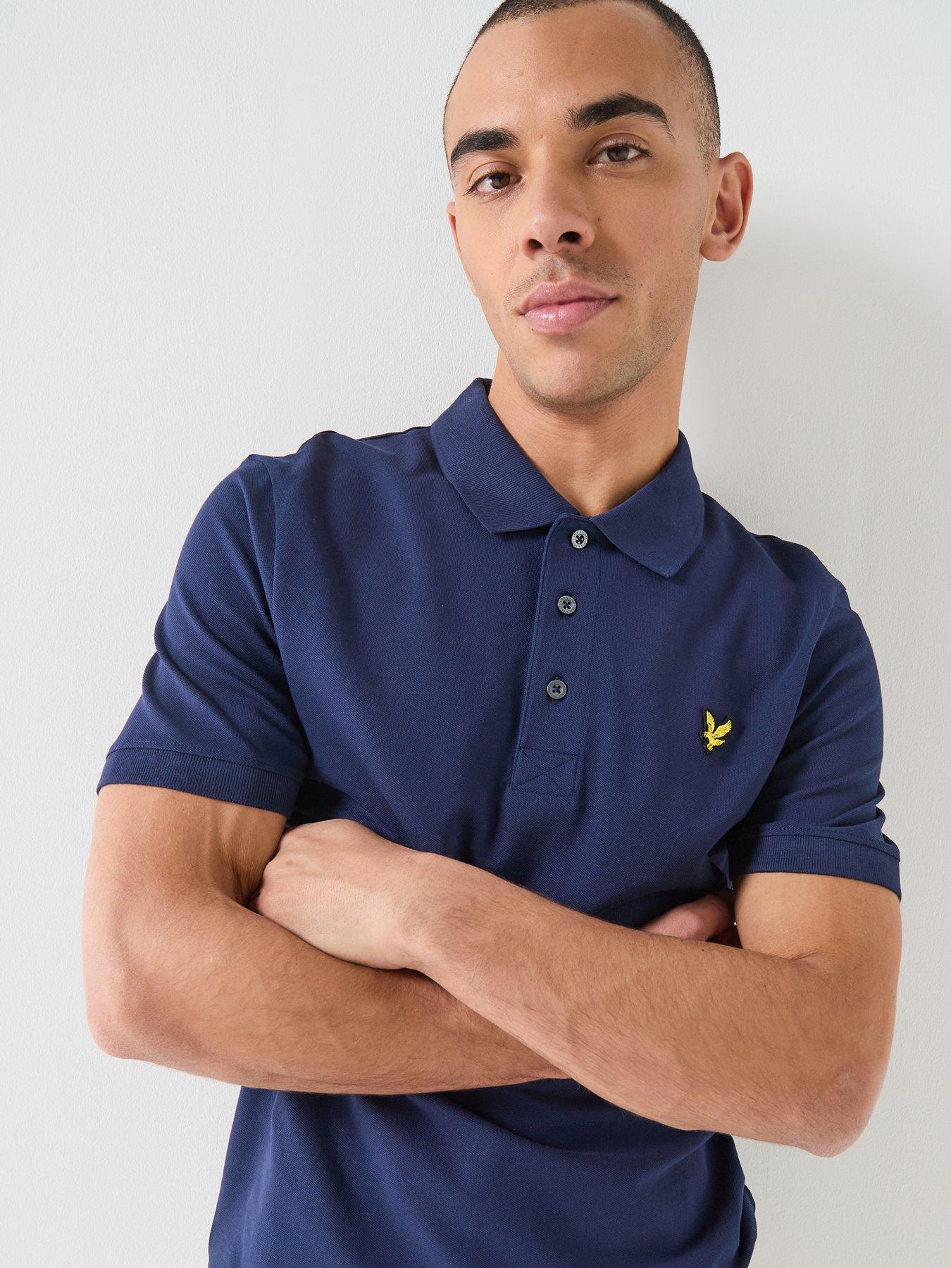Image 4 of 4 of Lyle & Scott Plain Polo Shirt - Navy