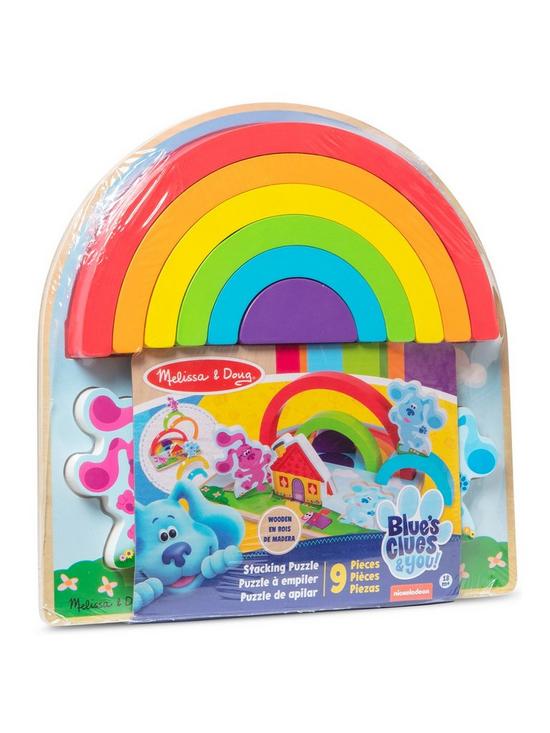 front image of blues-clues-blues-clues-rainbow-stacker-puzzle
