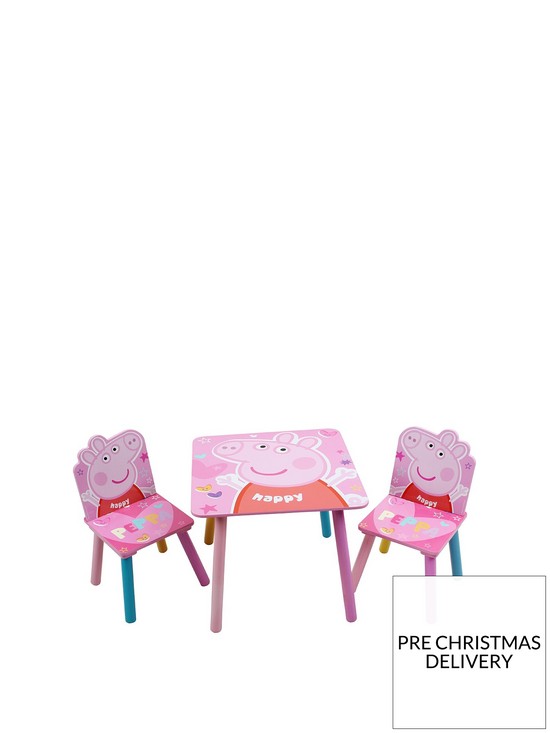 front image of peppa-pig-table-and-chair-set