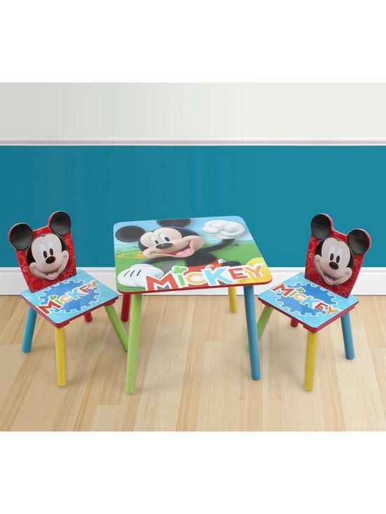 stillFront image of mickey-mouse-wooden-table-and-2-chair-set