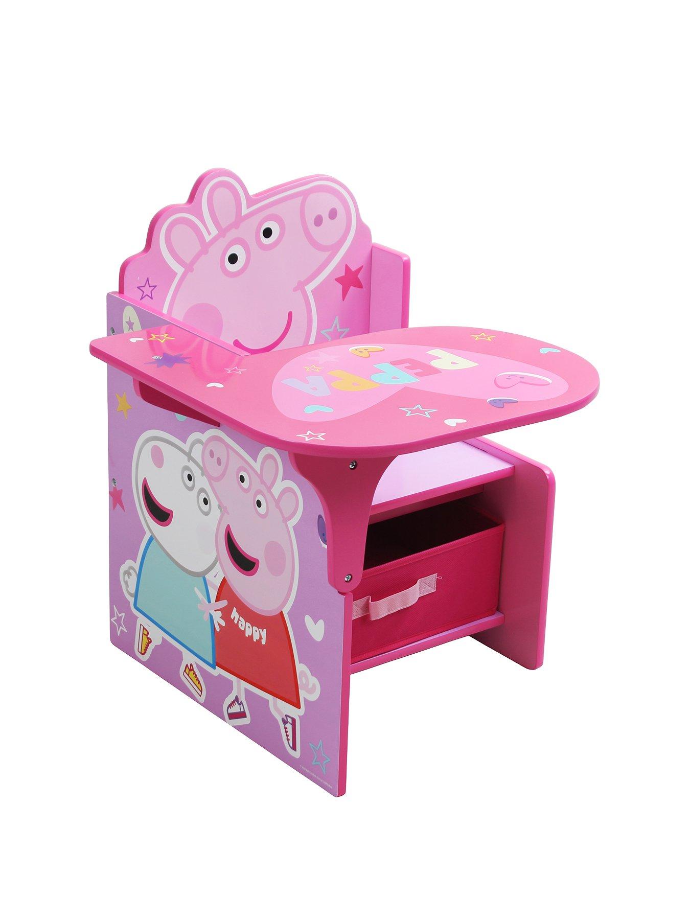 Peppa Pig Chair Desk with Storage Bin for Ages 3+, Colorful Graphics,  Durable Construction, Easy Access, Tons of Storage