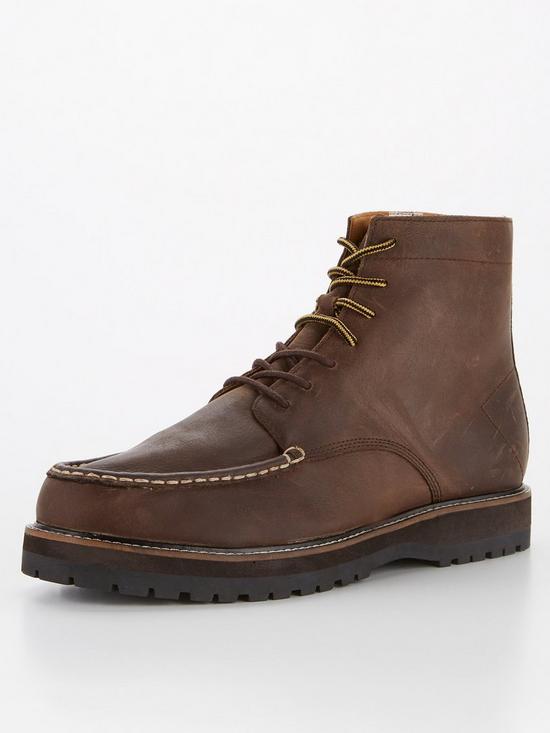 front image of superdry-vintage-detroit-boots-chocolate-brown