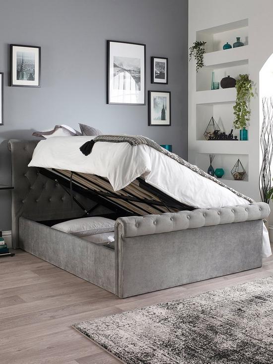 stillFront image of aspire-chesterfield-fabric-storage-bed