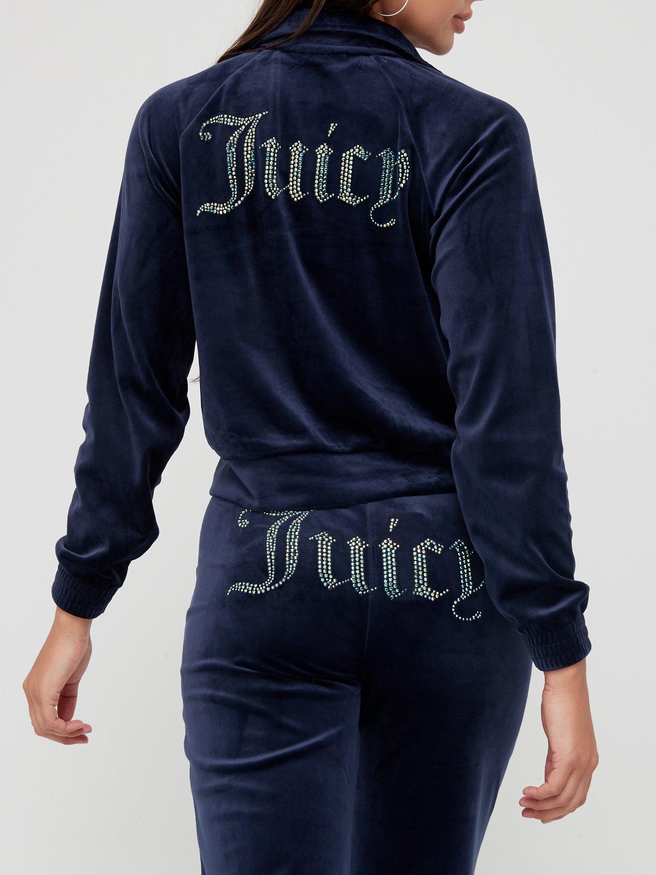 Navy blue juicy couture tracksuit hotsell