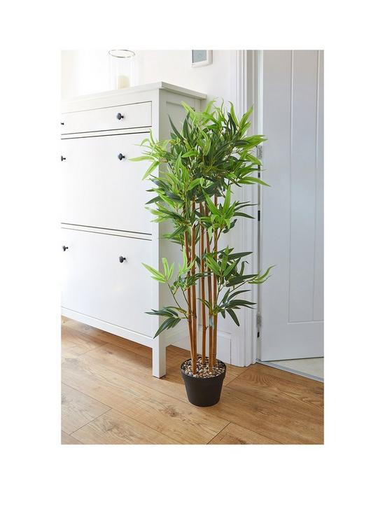 front image of faux-dcor-by-smart-garden-products-artificial-bamboo-plant-in-pot
