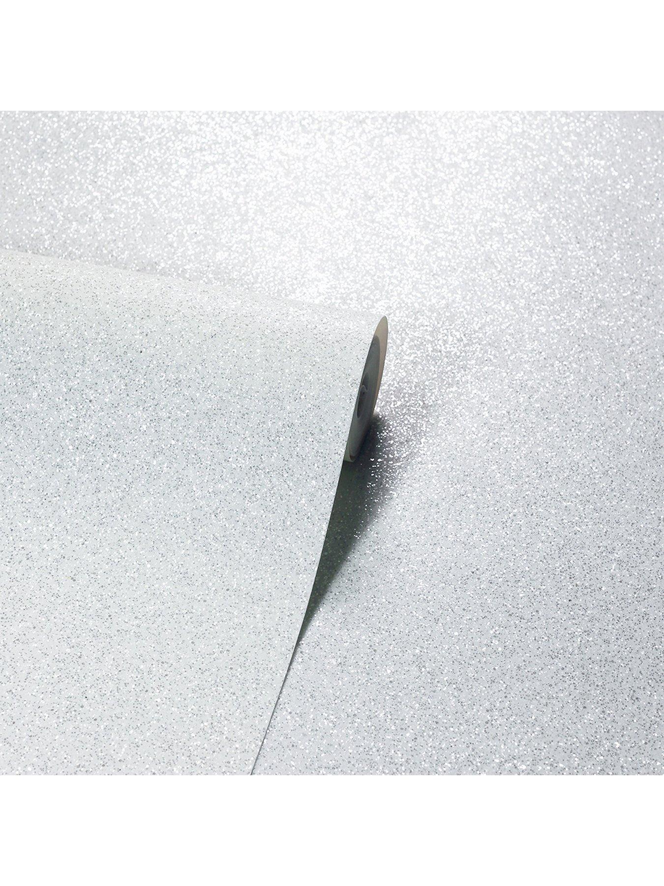 ARTHOUSE Sequin Sparkle White Wallpaper