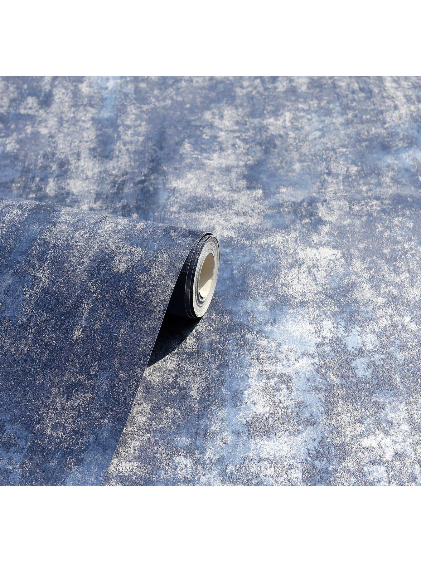  image of arthouse-stone-textures-navysilver-wallpaper