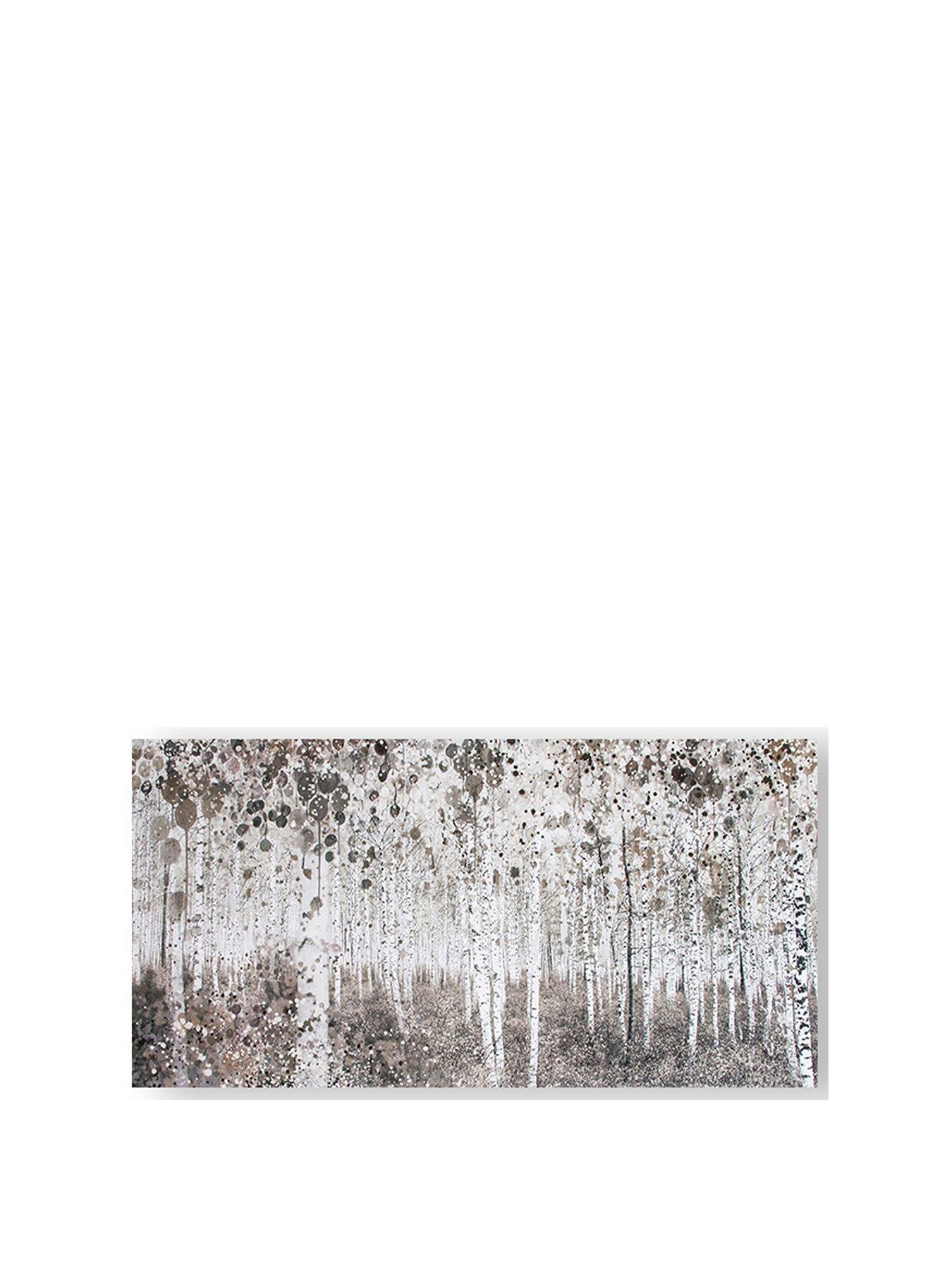 undefined Neutral Watercolour Wood Canvas