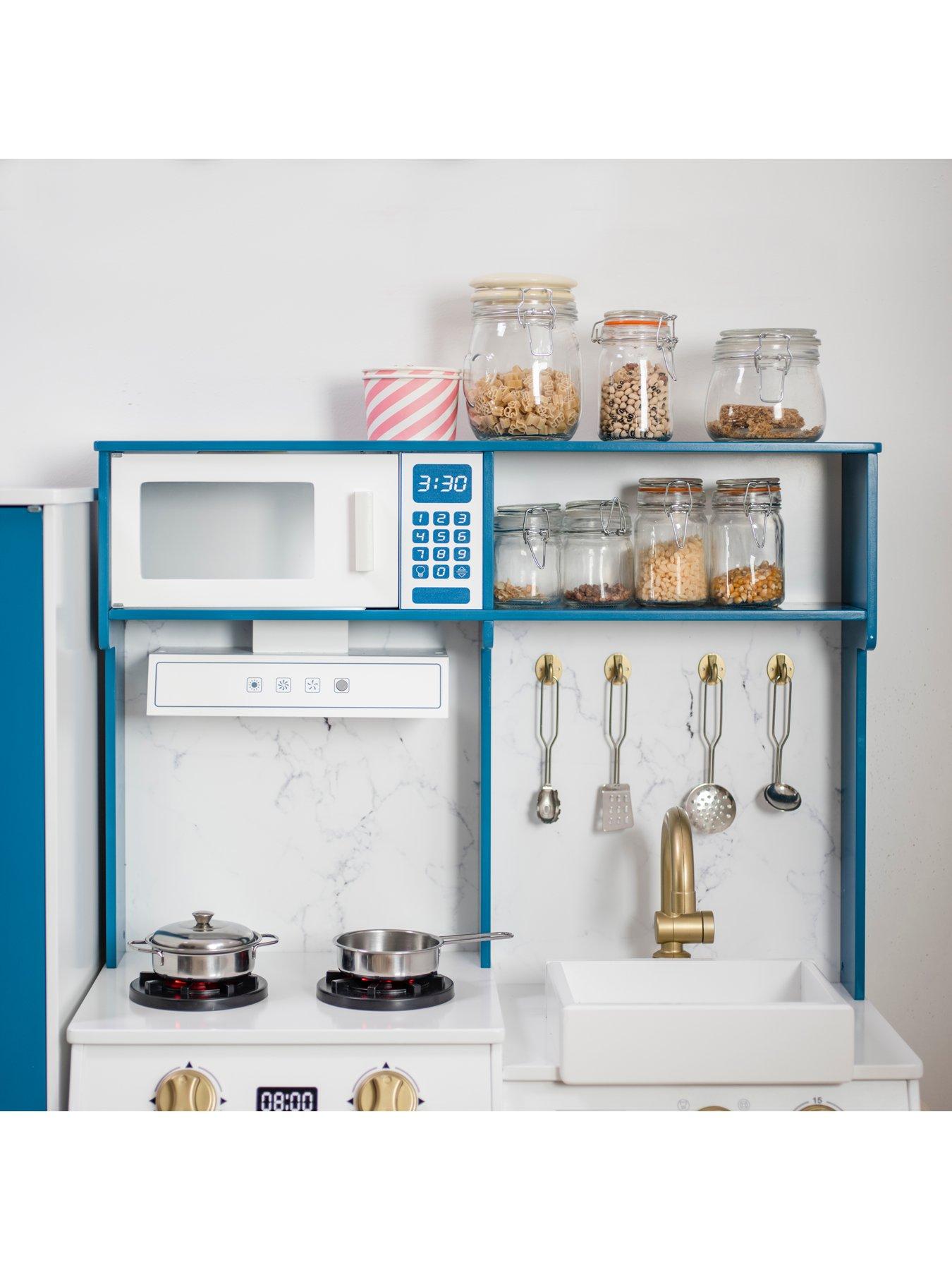 Plum Bakehouse Traditional Wooden Kitchen with Fridge Oxford Blue