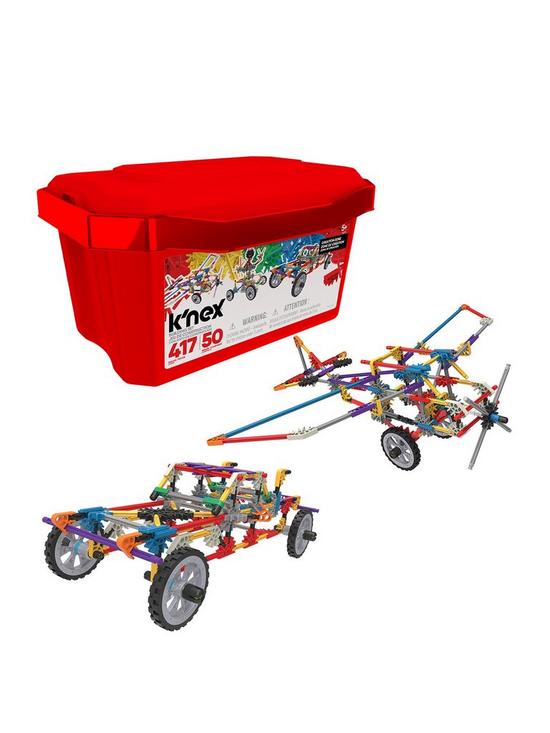 stillFront image of knex-classics-50-model-creation-zone-building-set-red-tub