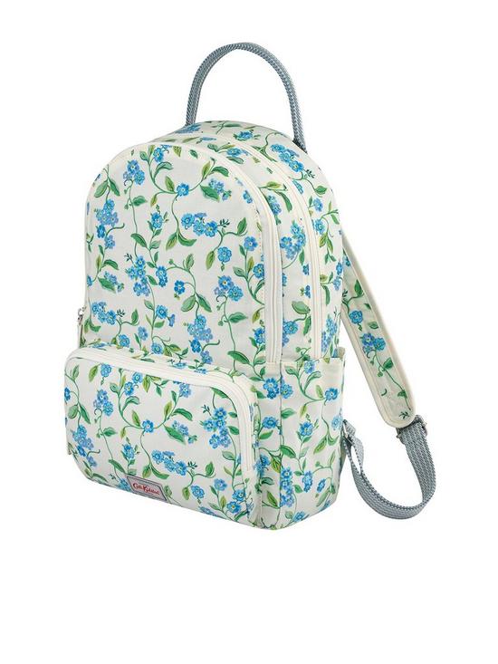 front image of cath-kidston-forget-me-not-backpack-cream