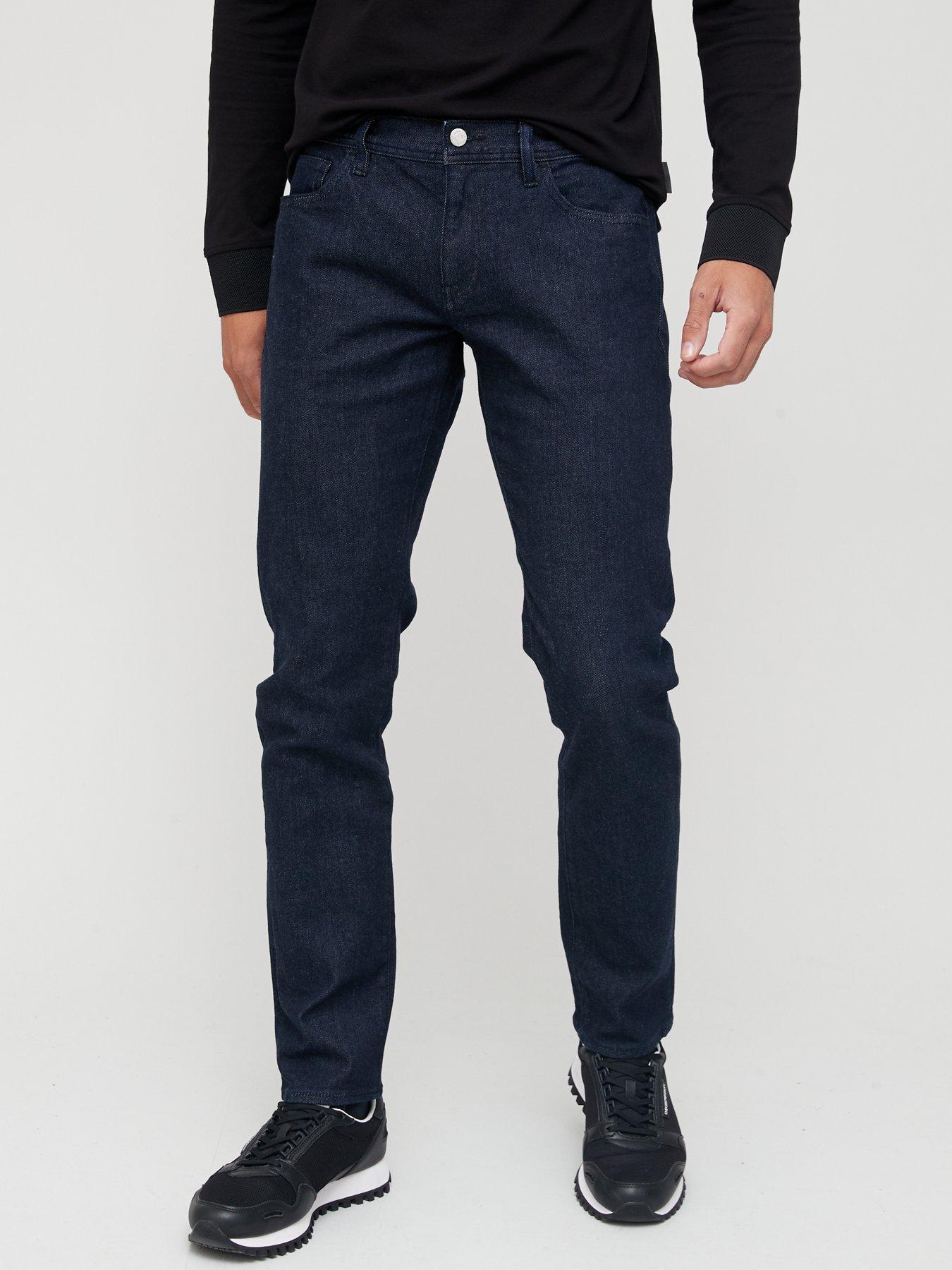 Armani Exchange J13 Slim Fit Raw Jeans Indigo littlewoods