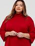  image of v-by-very-curve-34-sleeve-turtle-neck-soft-touch-top-multinbsp