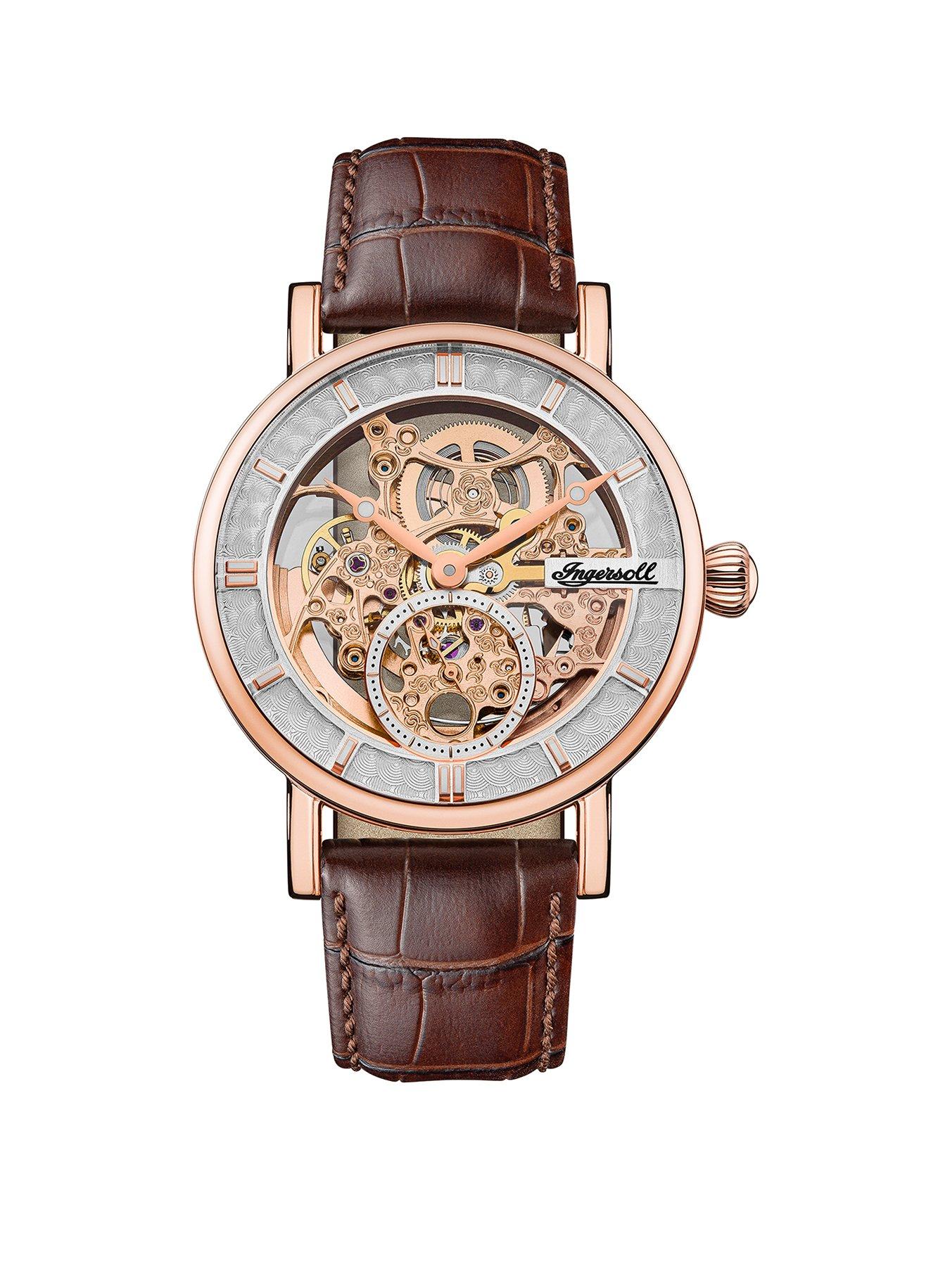 ingersoll-1892-the-herald-rose-gold-and-grey-skeleton-dial-brown-leather-strap-automatic-mens-watch