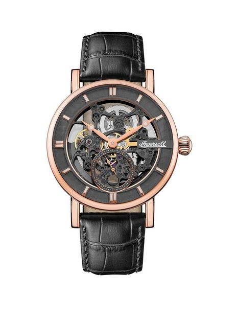 ingersoll-1892-the-herald-black-and-rose-gold-skeleton-dial-black-leather-strap-automatic-mens-watch