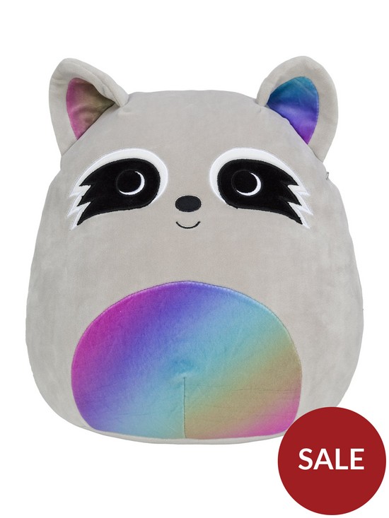 front image of squishmallows-12-inch-max-the-rainbow-racoon